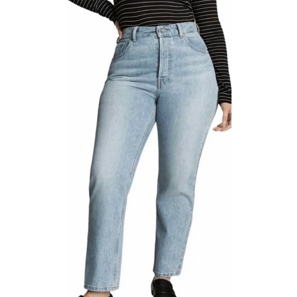 Everlane The Curvy 90s Cheeky Straight Jean Light Wash Blue Women's Size 27